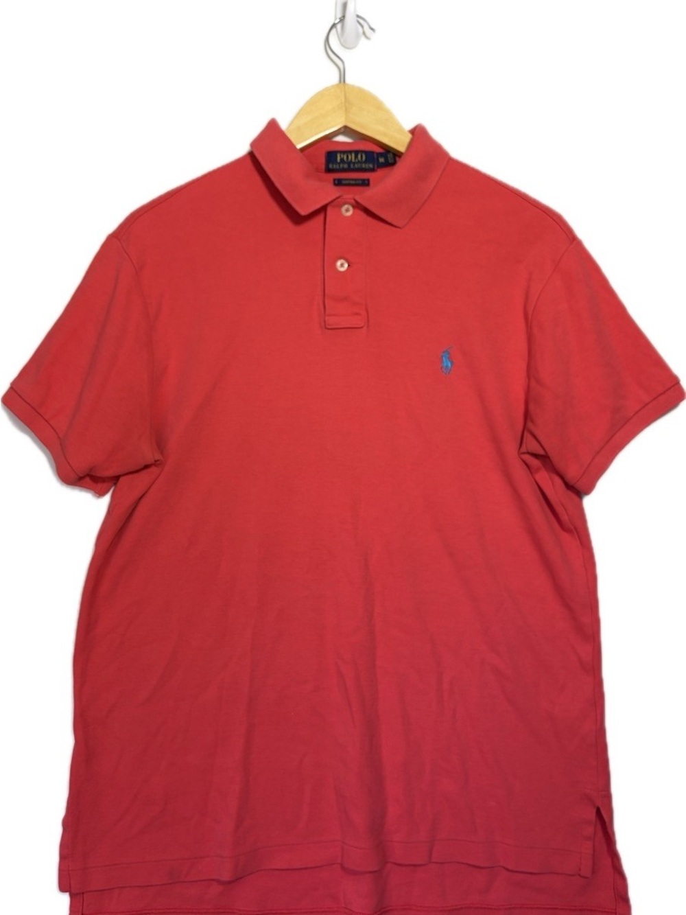 Polo Ralph Lauren Custom Fit Mesh Polo Salmon Mens M Preppy Classic